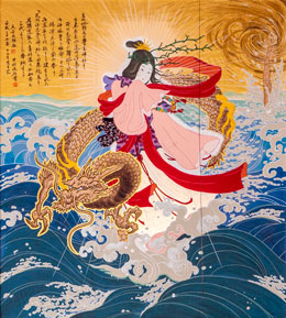 豊玉姫命降臨板絵
